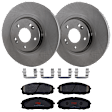 KIT-072924-2567 2-Wheel Set Front Brake Disc and Pad Kit, Plain Surface 5 Lugs 320.04 mm Ceramic, Includes (2) Brake Disc and (1) Brake Pad Set