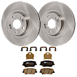 KIT-072924-2574 2-Wheel Set Front Brake Disc and Pad Kit, Plain Surface 5 Lugs 320.04 mm Ceramic, Includes (2) Brake Disc and (1) Brake Pad Set