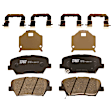 KIT-072924-2574 2-Wheel Set Front Brake Disc and Pad Kit, Plain Surface 5 Lugs 320.04 mm Ceramic, Includes (2) Brake Disc and (1) Brake Pad Set