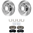 KIT-072924-2578 2-Wheel Set Front Brake Disc and Pad Kit, Plain Surface 5 Lugs 279.91 mm Ceramic, Includes (2) Brake Disc and (1) Brake Pad Set