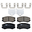 2010 Kia Soul - 2-Wheel Set Front Brake Disc and Pad Kit, Cross-drilled and Slotted, 5 Lugs, 279.91 mm, Ceramic, 2.0L 4Cyl, Includes (2) Disc and (1) Pad Set