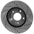 2010 Kia Soul - 2-Wheel Set Front Brake Disc and Pad Kit, Cross-drilled and Slotted, 5 Lugs, 279.91 mm, Ceramic, 2.0L 4Cyl, Includes (2) Disc and (1) Pad Set