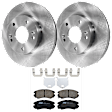 KIT-072924-2584 2-Wheel Set Front Brake Disc and Pad Kit, Plain Surface 5 Lugs 270 mm Ceramic, Includes (2) Brake Disc and (1) Brake Pad Set