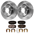 KIT-072924-2587 2-Wheel Set Front Brake Disc and Pad Kit, Plain Surface 5 Lugs 279.91 mm Ceramic, Includes (1) Brake Pad Set and (2) Brake Disc