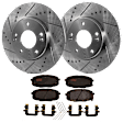 KIT-072924-2590 2-Wheel Set Front Brake Disc and Pad Kit, Cross-drilled and Slotted 5 Lugs 280 mm Ceramic, Includes (1) Brake Pad Set and (2) Brake Disc