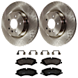 KIT-072924-2616 2-Wheel Set Front Brake Disc and Pad Kit, Plain Surface 5 Lugs 359.92 mm Semi-metallic, Includes (1) Brake Pad Set and (2) Brake Disc