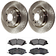 KIT-072924-2617 2-Wheel Set Brake Disc and Pad Kit, Plain Surface 5 Lugs 359.92 mm Semi-metallic, Includes (1) Brake Pad Set and (2) Brake Disc