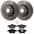 KIT-072924-2622 2-Wheel Set Front Brake Disc and Pad Kit, Plain Surface 5 Lugs 315.98 mm Semi-metallic, Includes (2) Brake Disc and (1) Brake Pad Set