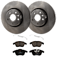KIT-072924-2623 2-Wheel Set Front Brake Disc and Pad Kit, Plain Surface 5 Lugs 315.98 mm Semi-metallic, Includes (2) Brake Disc and (1) Brake Pad Set