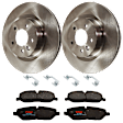 KIT-072924-2627 2-Wheel Set Front Brake Disc and Pad Kit, Plain Surface 5 Lugs 337.06 mm Semi-metallic, Includes (2) Brake Disc and (1) Brake Pad Set