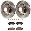 KIT-072924-2629 2-Wheel Set Front Brake Disc and Pad Kit, Plain Surface 5 Lugs 359.92 mm Semi-metallic, Includes (1) Brake Pad Set and (2) Brake Disc