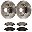 KIT-072924-2630 2-Wheel Set Front Brake Disc and Pad Kit, Plain Surface 5 Lugs 359.92 mm Semi-metallic, Includes (1) Brake Pad Set and (2) Brake Disc