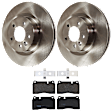 KIT-072924-2635 2-Wheel Set Front Brake Disc and Pad Kit, Plain Surface 5 Lugs 337.06 mm Semi-metallic, Includes (2) Brake Disc and (1) Brake Pad Set