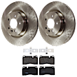 KIT-072924-2639 2-Wheel Set Front Brake Disc and Pad Kit, Plain Surface 5 Lugs 359.92 mm Semi-metallic, Includes (1) Brake Pad Set and (2) Brake Disc