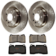 KIT-072924-2641 2-Wheel Set Front Brake Disc and Pad Kit, Plain Surface 5 Lugs 359.92 mm Semi-metallic, Includes (1) Brake Pad Set and (2) Brake Disc
