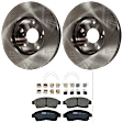KIT-072924-2668 2-Wheel Set Front Brake Disc and Pad Kit, Plain Surface 5 Lugs 275.08 mm Ceramic, Includes (2) Brake Disc and (1) Brake Pad Set