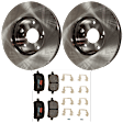 KIT-072924-2673 2-Wheel Set Front Brake Disc and Pad Kit, Plain Surface 5 Lugs 275.08 mm Ceramic, Includes (2) Brake Disc and (1) Brake Pad Set