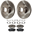 KIT-072924-2678 2-Wheel Set Front Brake Disc and Pad Kit, Plain Surface 5 Lugs 295.91 mm Ceramic, Includes (1) Brake Pad Set and (2) Brake Disc