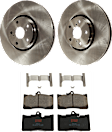 KIT-072924-2718 2-Wheel Set Front Brake Disc and Pad Kit, Plain Surface 5 Lugs 334.01 mm Ceramic AWD, Includes (2) Brake Disc and (1) Brake Pad Set