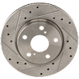 KIT-072924-2732 2-Wheel Set Front Brake Disc and Pad Kit, Cross-drilled and Slotted 5 Lugs 275.08 mm Ceramic, Includes (2) Brake Disc and (1) Brake Pad Set