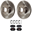 KIT-072924-2751 2-Wheel Set Front Brake Disc and Pad Kit, Plain Surface 5 Lugs 295.91 mm Ceramic, Includes (1) Brake Pad Set and (2) Brake Disc