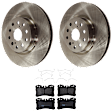 KIT-072924-2776 2-Wheel Set Front Brake Disc and Pad Kit, Plain Surface 5 Lugs 334.77 mm Semi-metallic, Includes (1) Brake Pad Set and (2) Brake Disc