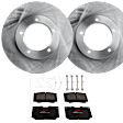 KIT-072924-2784 2-Wheel Set Front Brake Disc and Pad Kit, Plain Surface 5 Lugs 312.93 mm Ceramic, Includes (2) Brake Disc and (1) Brake Pad Set