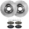 KIT-072924-2799 2-Wheel Set Front Brake Disc and Pad Kit, Plain Surface 5 Lugs 295.91 mm Ceramic, Includes (2) Disc and (1) Pad Set