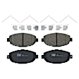 KIT-072924-2799 2-Wheel Set Front Brake Disc and Pad Kit, Plain Surface 5 Lugs 295.91 mm Ceramic, Includes (2) Disc and (1) Pad Set