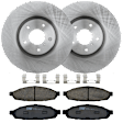 KIT-072924-2803 2-Wheel Set Front Brake Disc and Pad Kit, Plain Surface 5 Lugs 329.95 mm Ceramic, Includes (1) Brake Pad Set and (2) Brake Disc