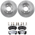 KIT-072924-2884 2-Wheel Set Front Brake Disc and Pad Kit, Plain Surface 5 Lugs 282.45 mm Semi-metallic, Includes (2) Brake Disc and (1) Brake Pad Set