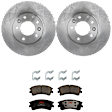 KIT-072924-2885 2-Wheel Set Front Brake Disc and Pad Kit, Plain Surface 5 Lugs 282.45 mm Semi-metallic, Includes (2) Brake Disc and (1) Brake Pad Set