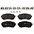KIT-072924-2899 2-Wheel Set Front Brake Disc and Pad Kit, Plain Surface 5 Lugs 296.93 mm Semi-metallic, Includes (1) Brake Pad Set and (2) Brake Disc