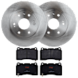KIT-072924-289 2-Wheel Set Front Brake Disc and Pad Kit, Plain Surface 6 Lugs 329.95 mm Ceramic, Includes (1) Brake Pad Set and (2) Brake Disc