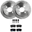 KIT-072924-2930 2-Wheel Set Brake Disc and Pad Kit, Plain Surface 4 Lugs 252.98 mm Semi-metallic, Includes (2) Brake Disc and (1) Brake Pad Set