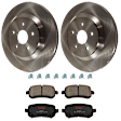 KIT-072924-2937 2-Wheel Set Rear Brake Disc and Pad Kit, Plain Surface 5 Lugs 315.98 mm Ceramic, Includes (1) Brake Pad Set and (2) Brake Disc