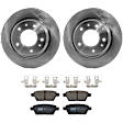 KIT-072924-2939 2-Wheel Set Rear Brake Disc and Pad Kit, Plain Surface 5 Lugs 279.65 mm Ceramic, Includes (1) Brake Pad Set and (2) Brake Disc
