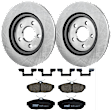 KIT-072924-2957 2-Wheel Set Rear Brake Disc and Pad Kit, Plain Surface 5 Lugs 299.97 mm Ceramic, Includes (1) Brake Pad Set and (2) Brake Disc