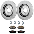 KIT-072924-2958 2-Wheel Set Rear Brake Disc and Pad Kit, Plain Surface 5 Lugs 299.97 mm Ceramic, Includes (1) Brake Pad Set and (2) Brake Disc
