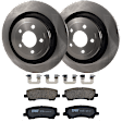 KIT-072924-2963 2-Wheel Set Rear Brake Disc and Pad Kit, Plain Surface 5 Lugs 330 mm Ceramic, Includes (2) Brake Disc and (1) Brake Pad Set