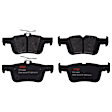 KIT-072924-2989 2-Wheel Set Rear Brake Disc and Pad Kit, Plain Surface 5 Lugs 352.04 mm Ceramic, Includes (2) Brake Disc and (1) Brake Pad Set