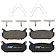 KIT-072924-2995 2-Wheel Set Rear Brake Disc and Pad Kit, Plain Surface 5 Lugs 261.11 mm Ceramic, Includes (2) Brake Disc and (1) Brake Pad Set