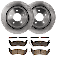 KIT-072924-2997 2-Wheel Set Brake Disc and Pad Kit, Plain Surface 5 Lugs 295.15 mm Ceramic, Includes (2) Brake Disc and (1) Brake Pad Set