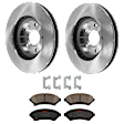 KIT-072924-29 2-Wheel Set Front Brake Disc and Pad Kit, Plain Surface 5 Lugs 302.77 mm Ceramic, Includes (1) Brake Pad Set and (2) Brake Disc