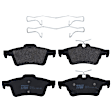 KIT-072924-3013 2-Wheel Set Rear Brake Disc and Pad Kit, Plain Surface 280 mm Semi-metallic, Includes (1) Brake Pad Set and (2) Brake Disc