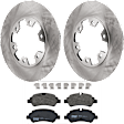 KIT-072924-3019 2-Wheel Set Rear Brake Disc and Pad Kit, Plain Surface 308 mm Semi-metallic, Includes (1) Brake Pad Set and (2) Brake Disc
