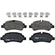 KIT-072924-3019 2-Wheel Set Rear Brake Disc and Pad Kit, Plain Surface 308 mm Semi-metallic, Includes (1) Brake Pad Set and (2) Brake Disc