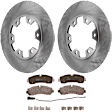 KIT-072924-3022 2-Wheel Set Rear Brake Disc and Pad Kit, Plain Surface 308 mm Ceramic, Includes (1) Brake Pad Set and (2) Brake Disc