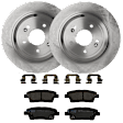 KIT-072924-3033 2-Wheel Set Rear Brake Disc and Pad Kit, Plain Surface 5 Lugs 313.94 mm Semi-metallic, Includes (1) Brake Pad Set and (2) Brake Disc