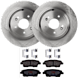 KIT-072924-3034 2-Wheel Set Rear Brake Disc and Pad Kit, Plain Surface 5 Lugs 313.94 mm Semi-metallic, Includes (1) Brake Pad Set and (2) Brake Disc